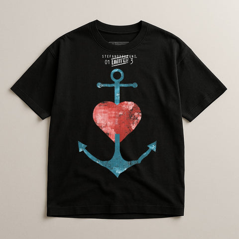 Limited Edition Anchor and Heart Graphic T-shirt