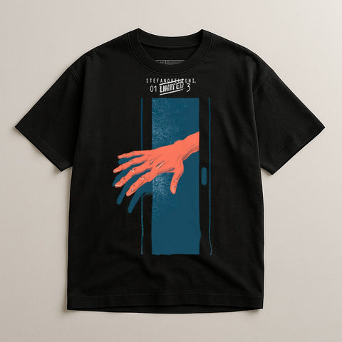 Graphic Tee with Hand Reaching out Design Shirt