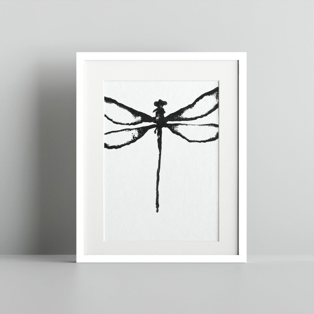 Minimalist Dragonfly Art Print for Modern Decor