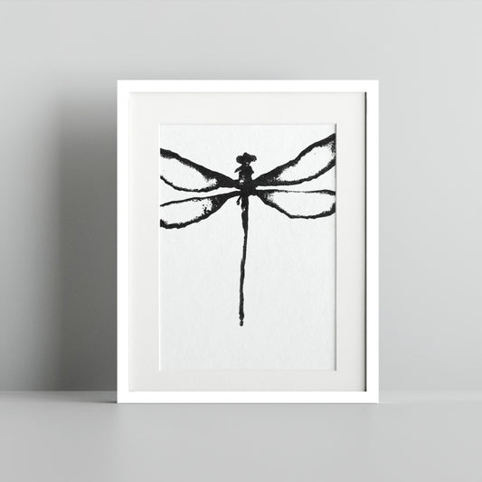 Minimalist Dragonfly Art Print for Modern Decor