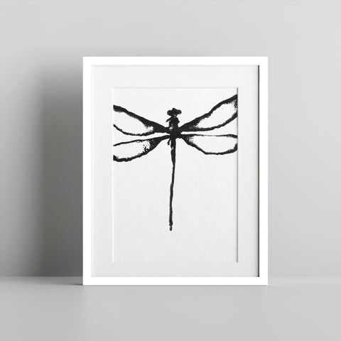 Minimalist Dragonfly Art Print for Modern Decor