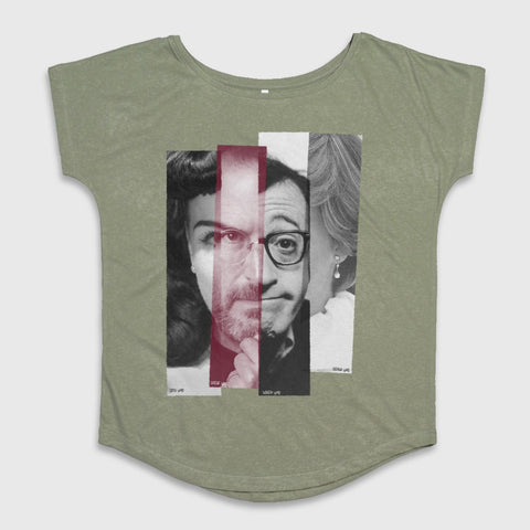 Unique Faces Graphic Design Green T-Shirt