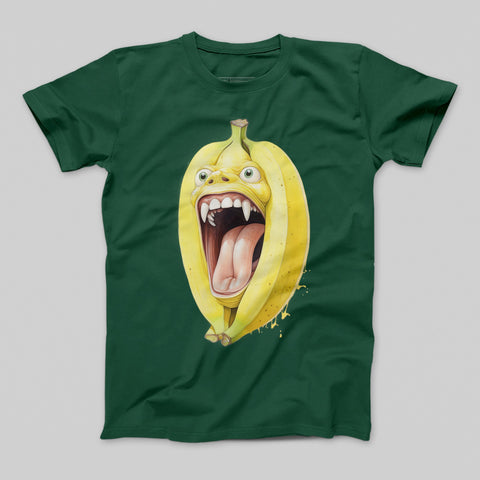 Funny Screaming Banana Graphic T-Shirt for Casual Wear