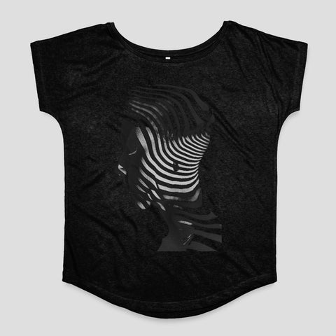 Striped Optical Illusion Face Graphic Tee product