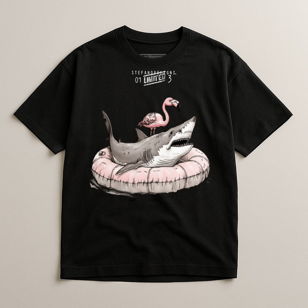 Unique Limited Edition Shark With Flamingo Shirt