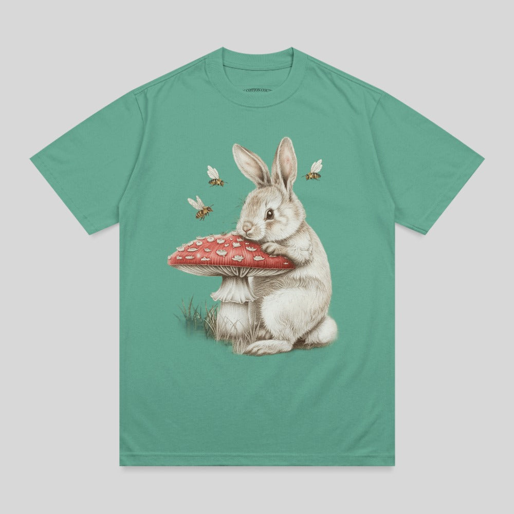Whimsical Rabbit Mushroom Bees Fantasy Creature product type