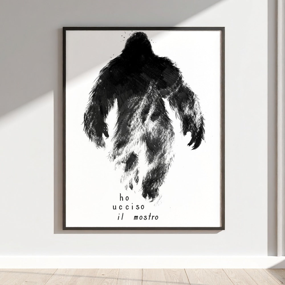 Ho Ucciso Il Mostro Minimalist Framed Art Print