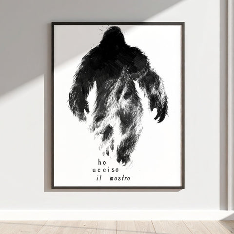 Ho Ucciso Il Mostro Minimalist Framed Art Print