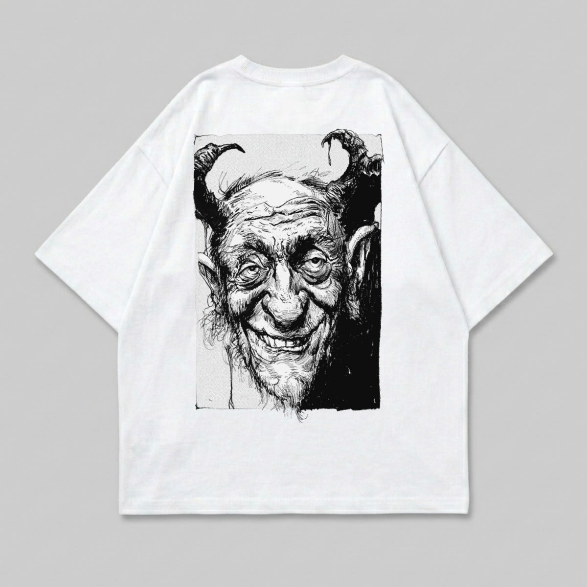 Smiling Devil Horned Man Dark Art Illustration product type