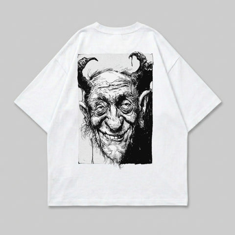 Smiling Devil Horned Man Dark Art Illustration product type