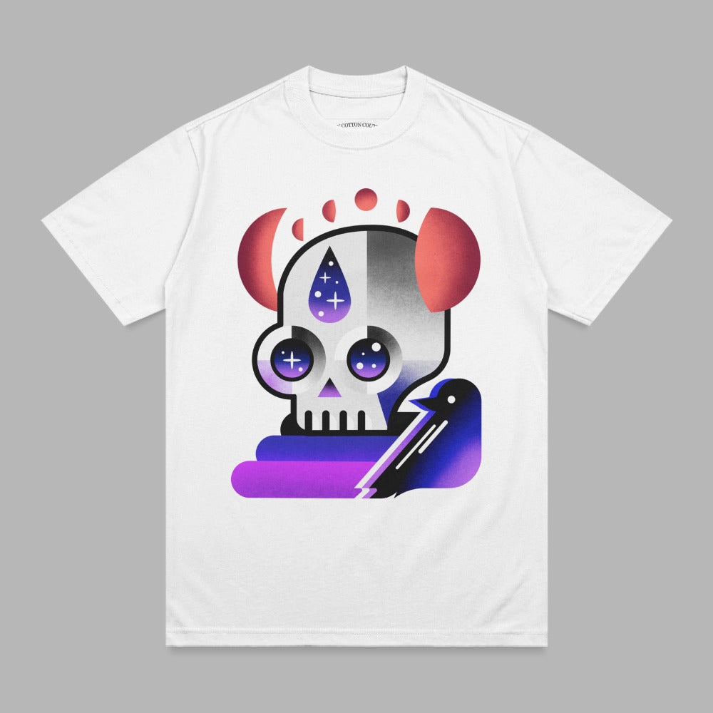 Cosmic Skull Raven Moon Stars Design product type