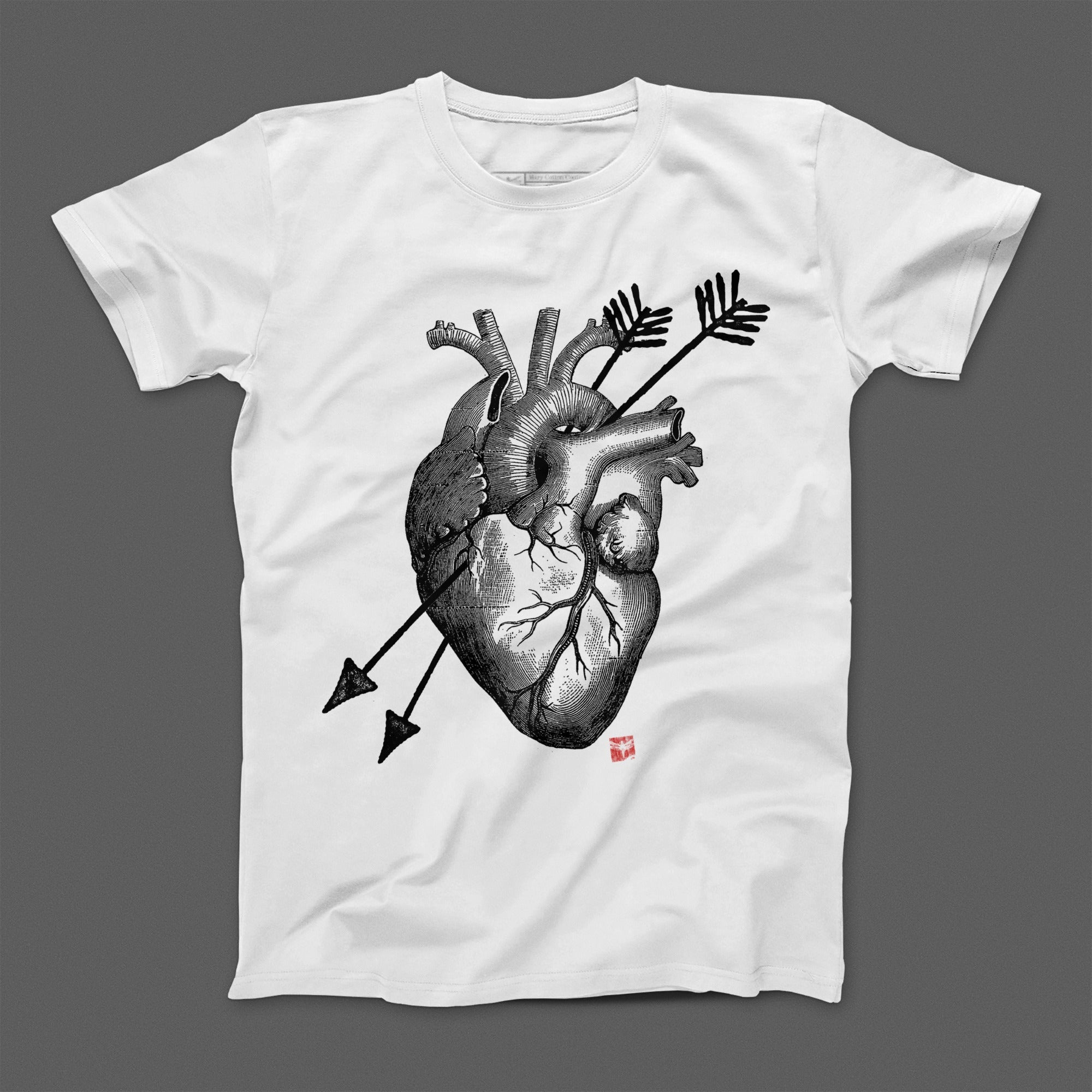 Anatomical Heart with Arrows Graphic T-shirt