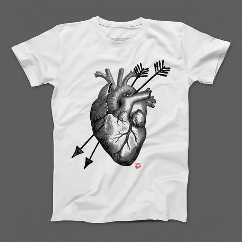 Anatomical Heart with Arrows Graphic T-shirt