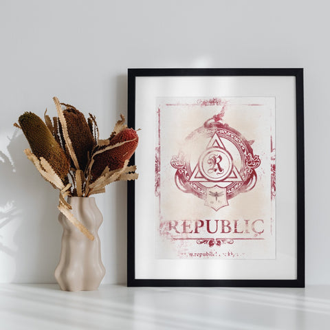 Republic Themed Framed Art Print Wall Decor