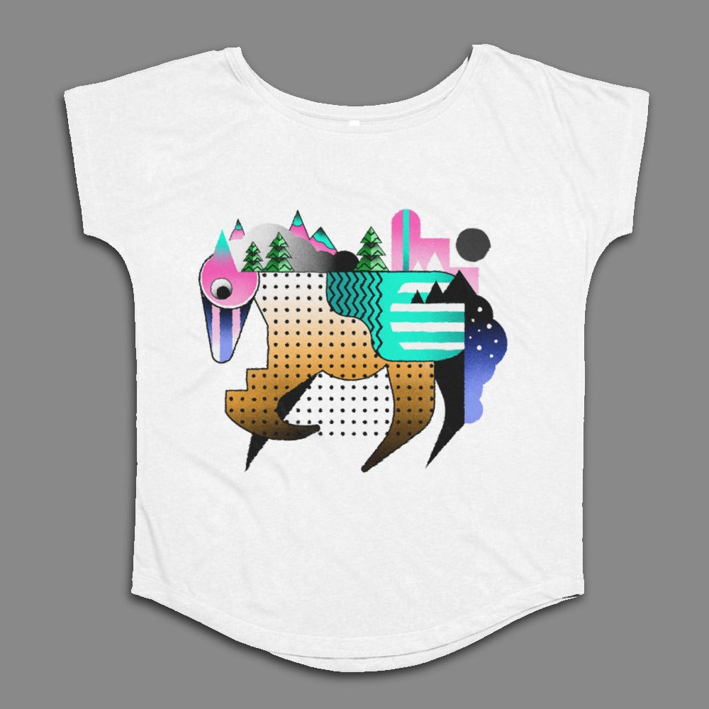 Dreamy Surreal Animal with Mountain Trees T-Shirt