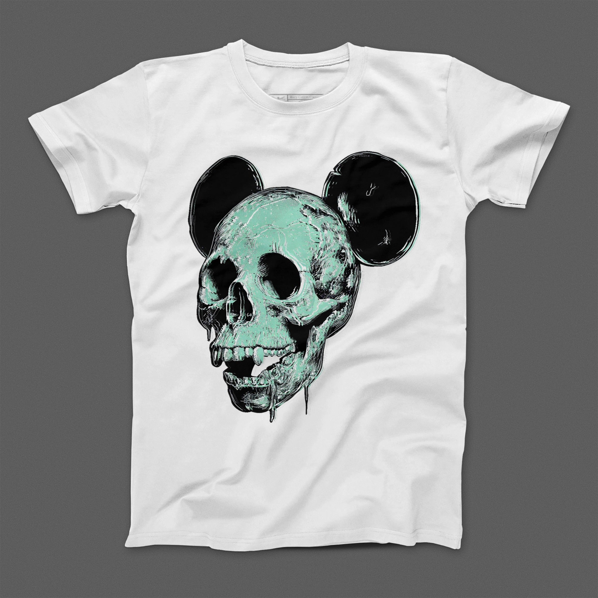 Skull with Mickey Mouse Ears Graphic T-Shirt