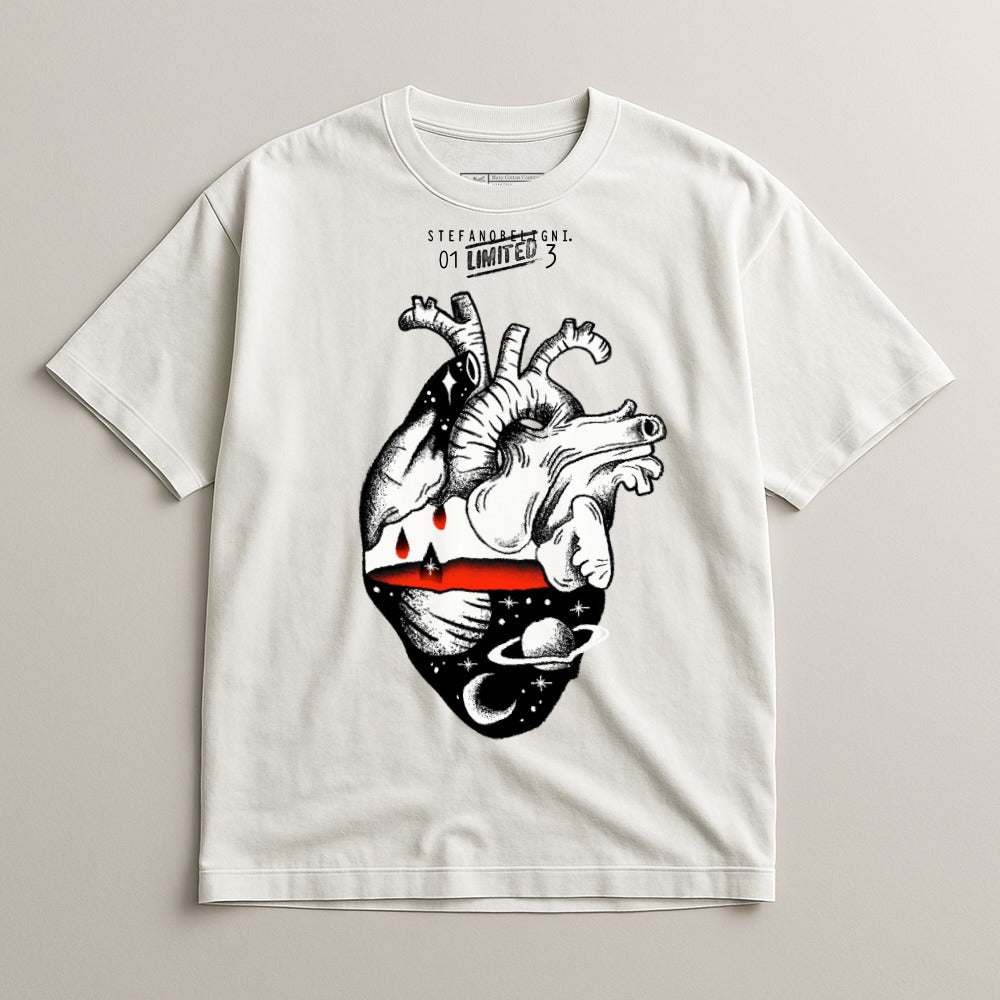 Limited Edition Heart Design Art Graphic T-Shirt