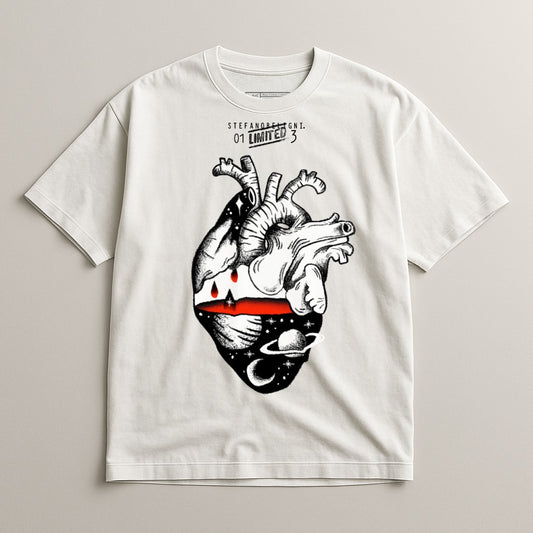 Limited Edition Heart Design Art Graphic T-Shirt
