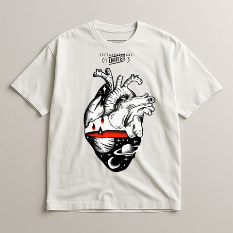 Limited Edition Heart Design Art Graphic T-Shirt