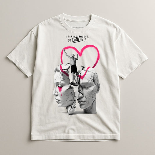 Limited Edition Heart and Sculpture Print T-Shirt