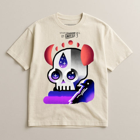 Unique Skull Art Graphic Tee for Casual Style
