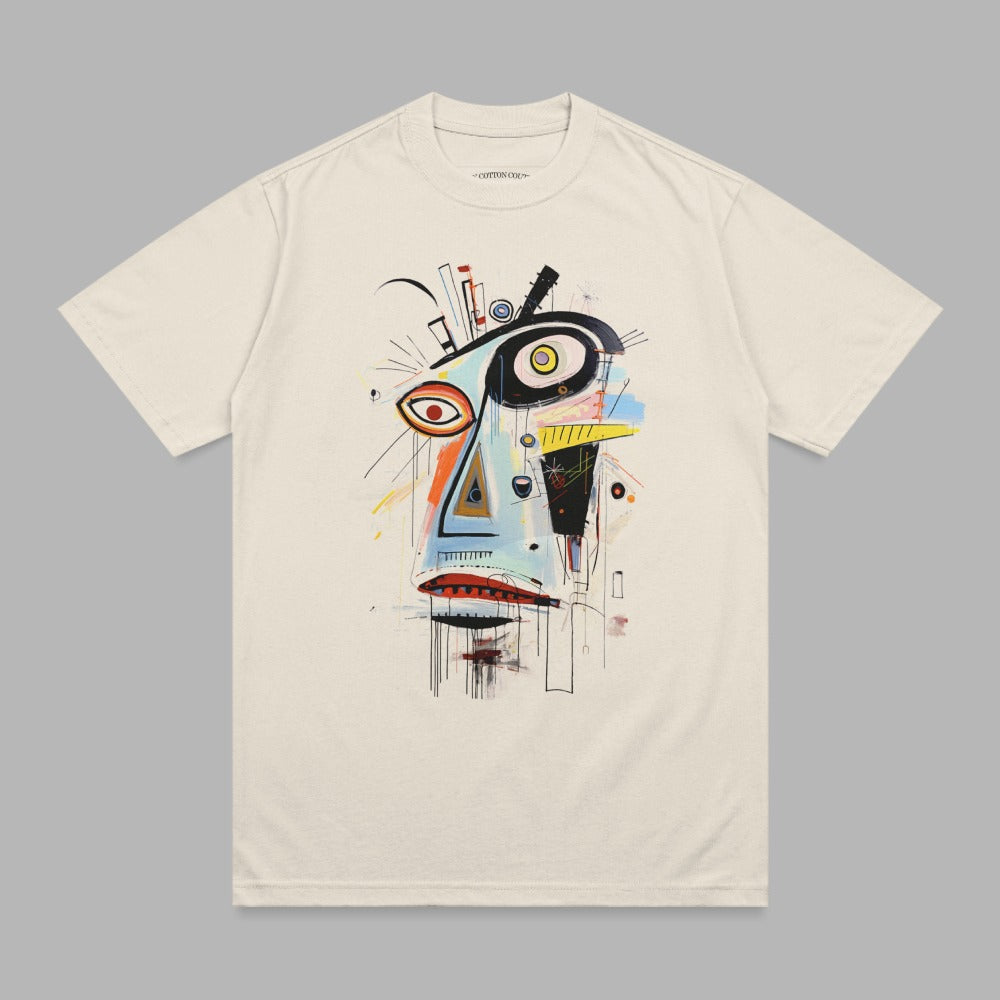 Abstract Face Art Design Colorful Graphic T-Shirt product type