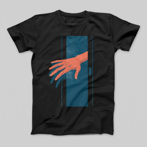 Abstract Hand Illustration Black Graphic T-Shirt