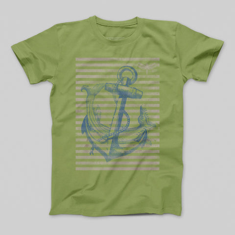 T-shirt donna boyfriend Stripe Anchor