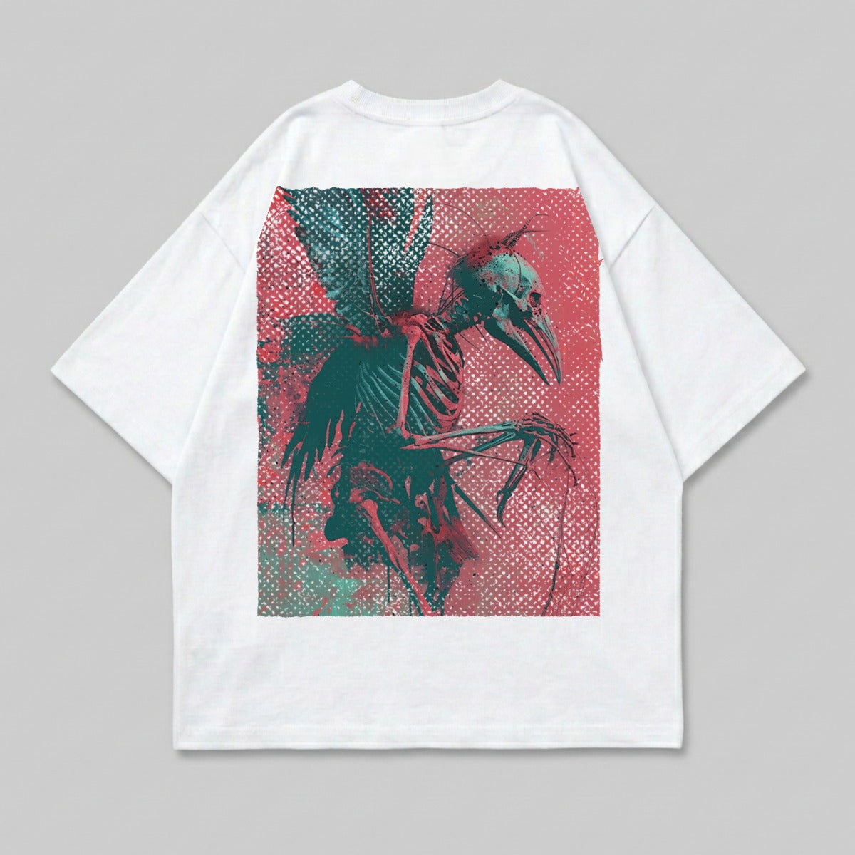 Macabre Skeletal Bird Creature Grunge Art Graphic T-Shirt product type