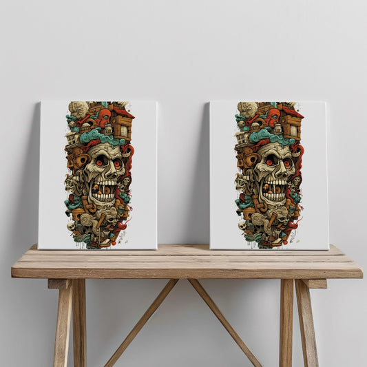 Quadro canvas monster-wood