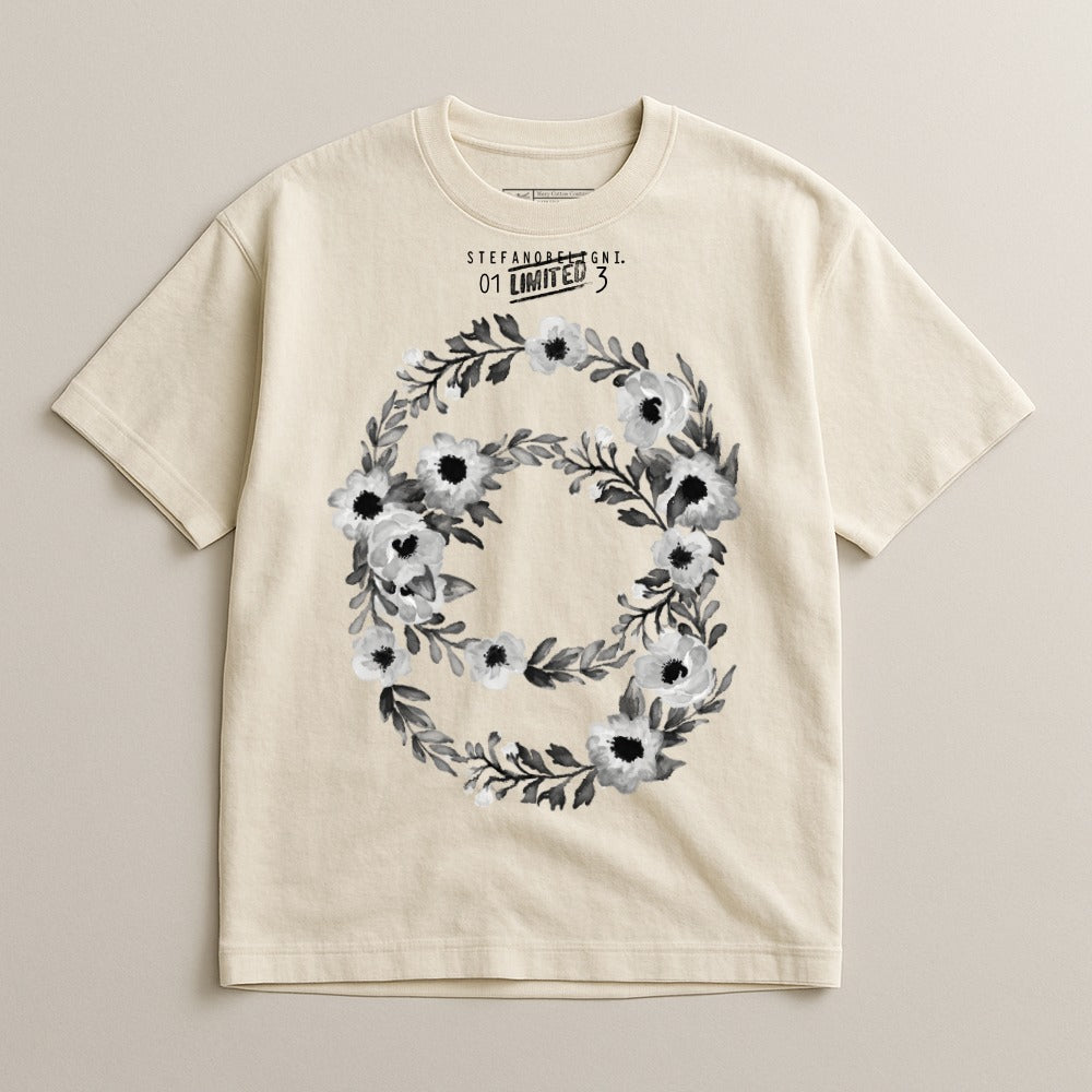 Floral Design Tee with Unique Graphic Print