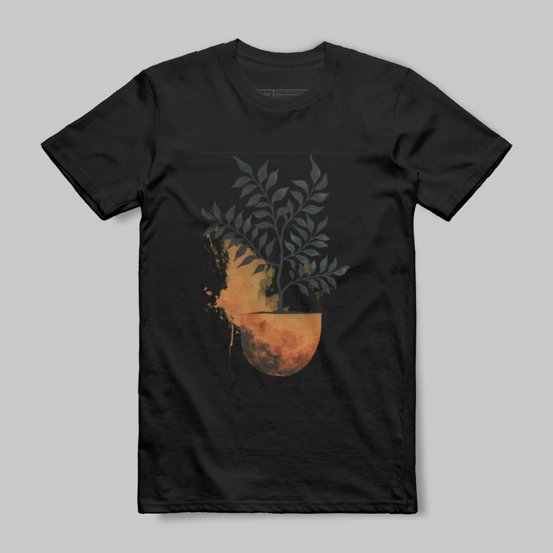 Modern Art Style Botanical Print T-Shirt