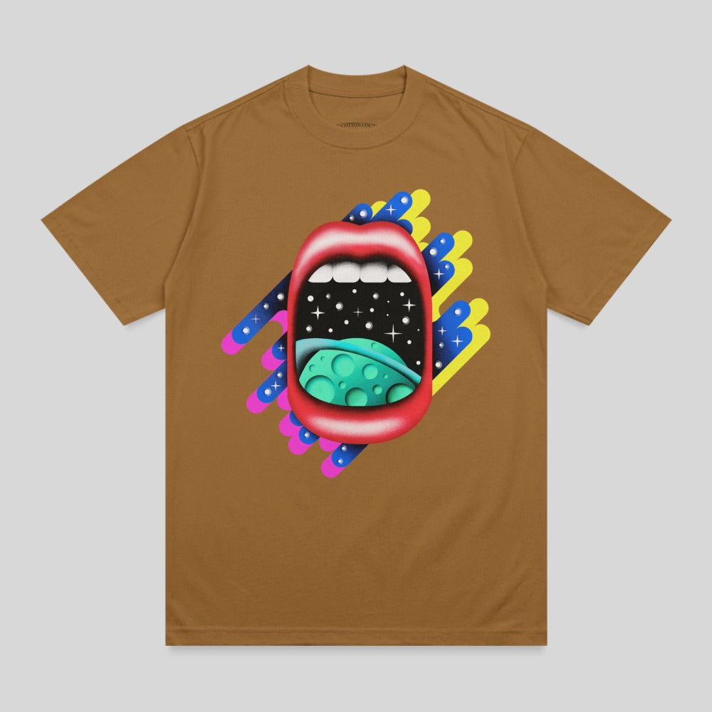 Cosmic Mouth Space Stars Planet Vibrant Art product type