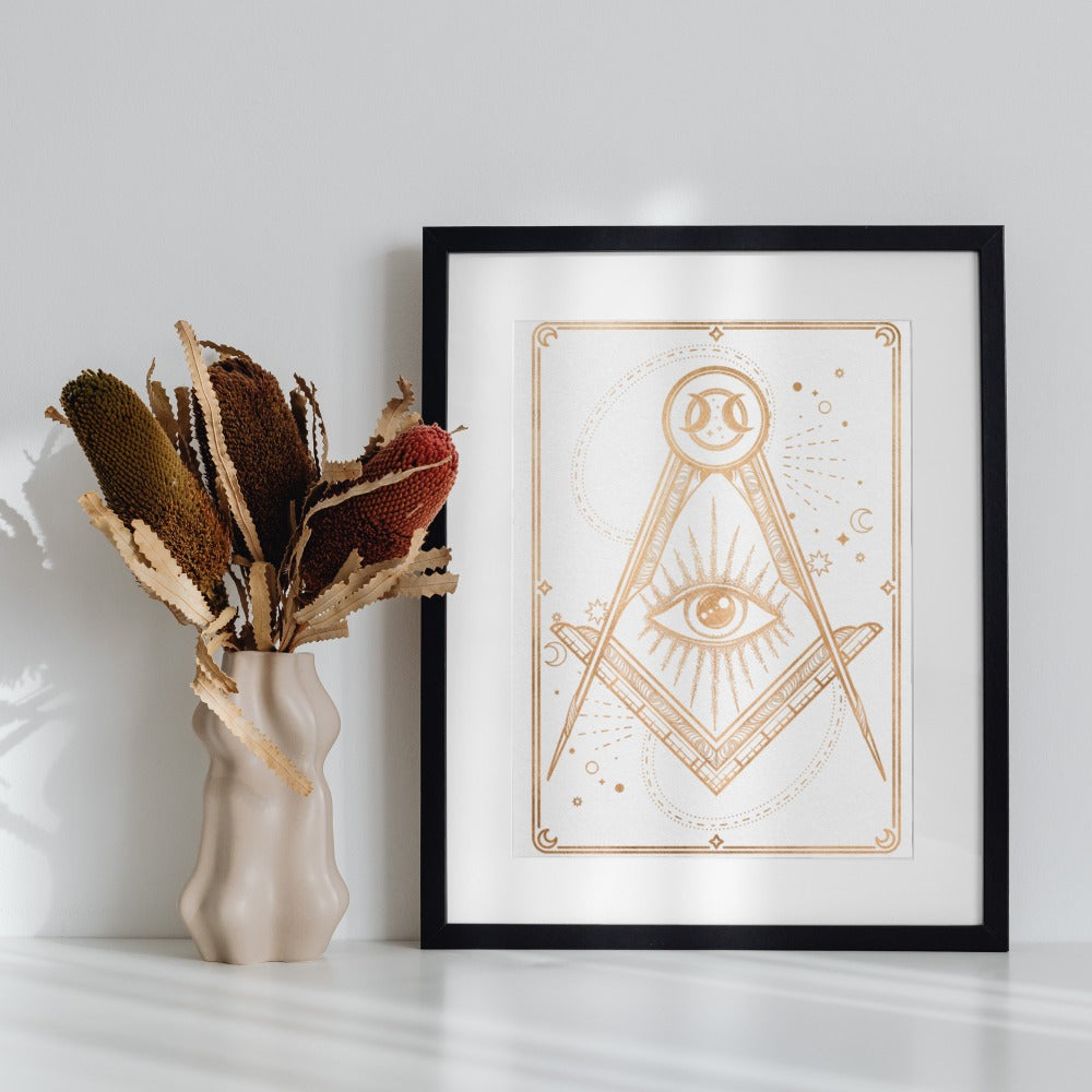 Mystic Eye Geometric Wall Art for Modern Decor