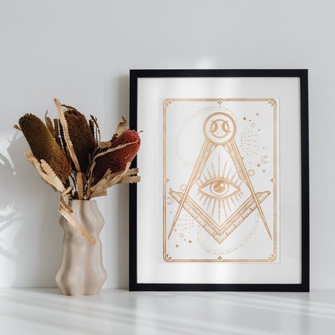 Mystic Eye Geometric Wall Art for Modern Decor