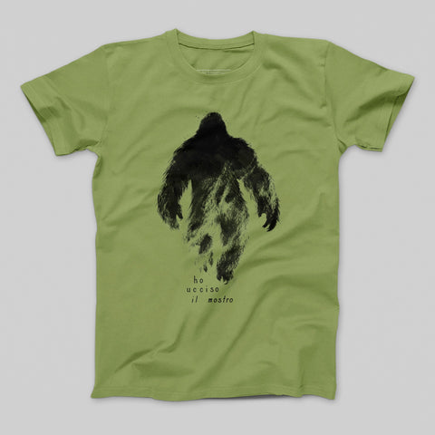 Bigfoot Silhouette Graphic Green T-Shirt Product