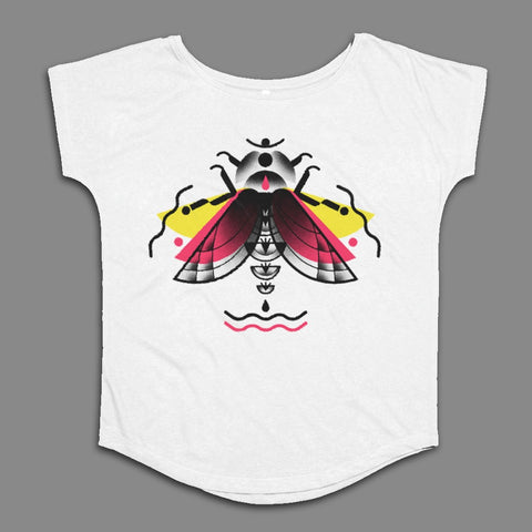 Colorful Insect Symmetrical Art Design T-shirt