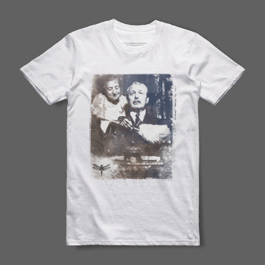 Vintage Black and White Artistic Print T-Shirt