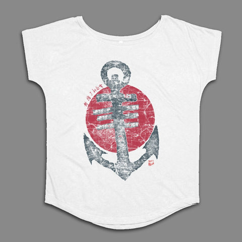 Vintage Nautical Anchor Design White T-Shirt Product