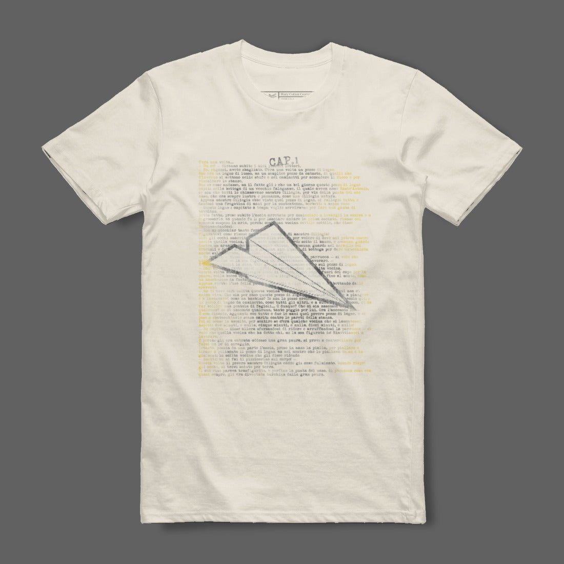 Paper Airplane Shirt with Text Graphic Tee