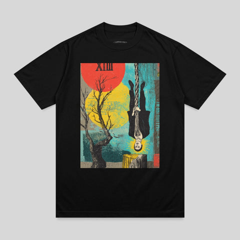 Hanged man XIII surreal art tarot card design product type