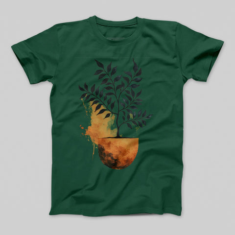 Artistic Tree in Pot Design Men's T-Shirt