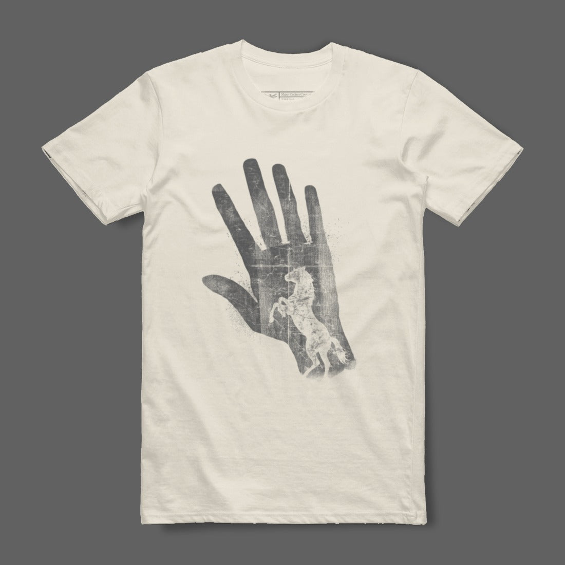 Unique Hand and Horse Design T-shirt for Stylish Look