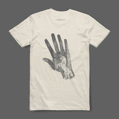 Unique Hand and Horse Design T-shirt for Stylish Look