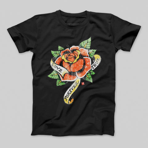 T-shirt donna boyfriend rose