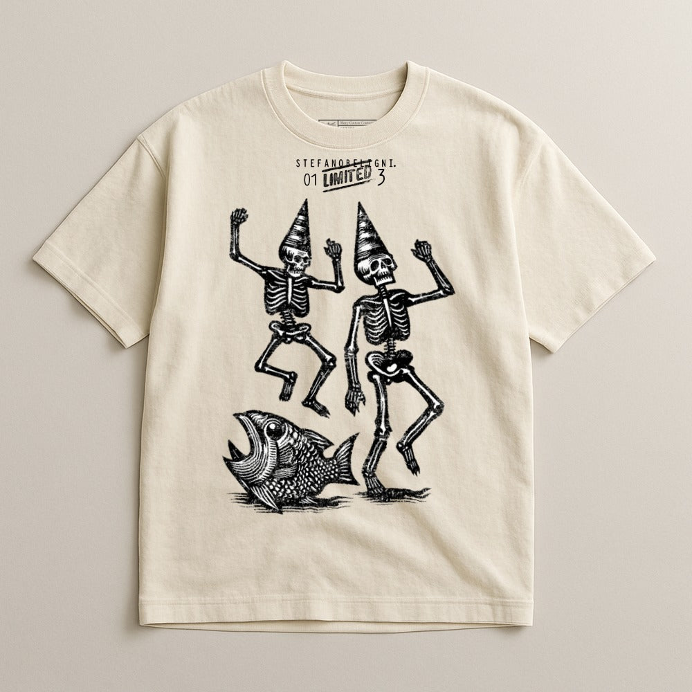 Dancing Skeletons and Fish Graphic T-shirt