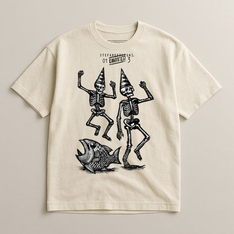 Dancing Skeletons and Fish Graphic T-shirt