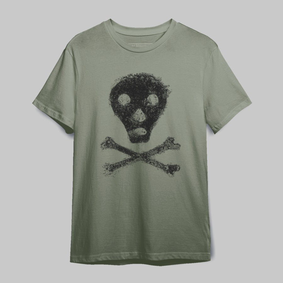 Distressed Skull and Crossbones Graphic T-Shirt