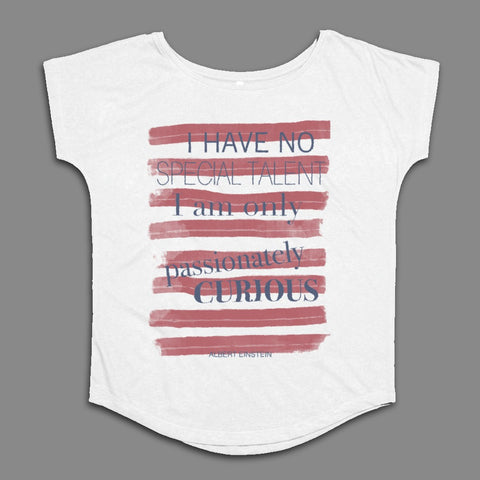 Passionately Curious Graphic T-Shirt with Einstein Quote