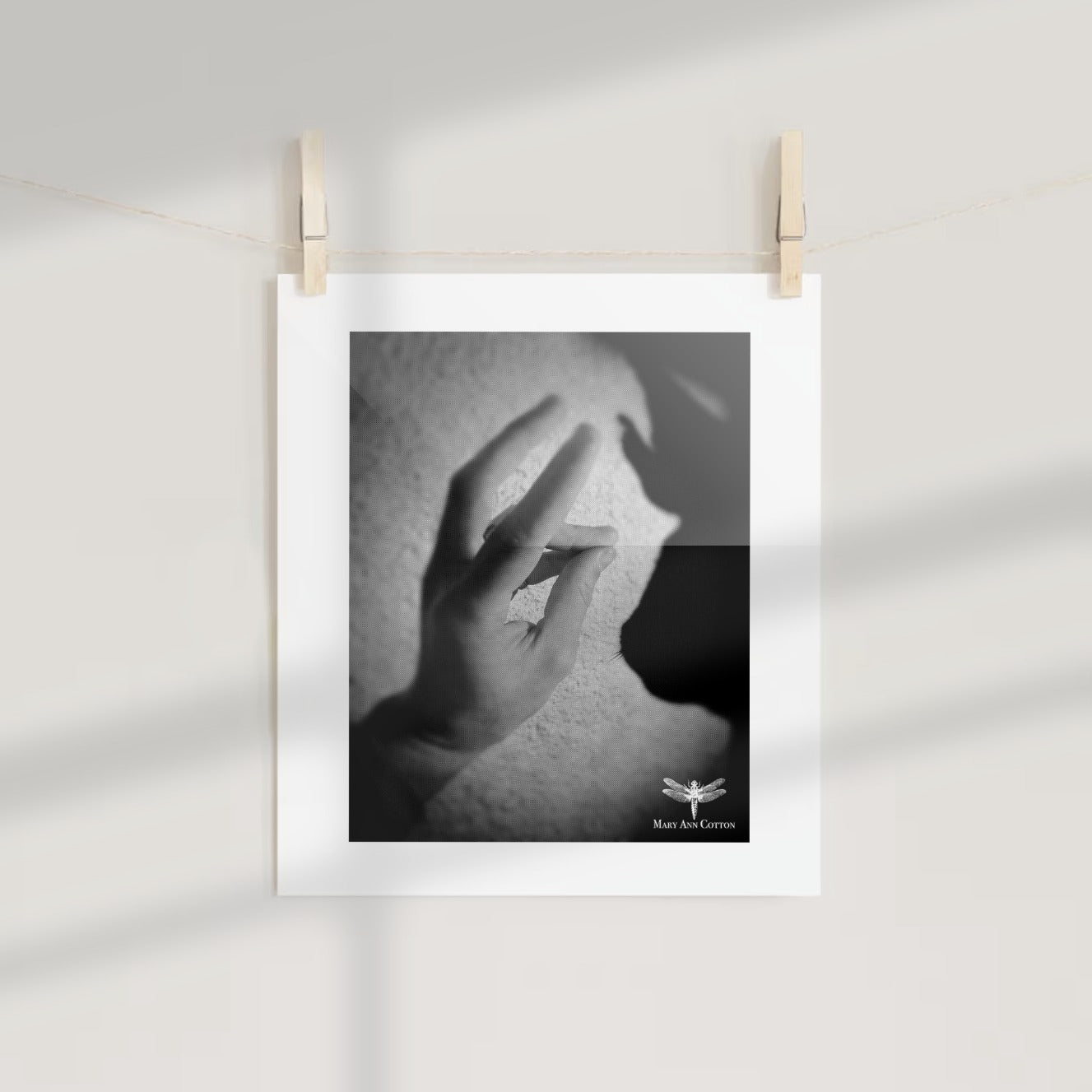 Black and White Hand Gesture Photography Print